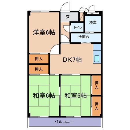 新倉敷駅前再開発住宅の物件間取画像